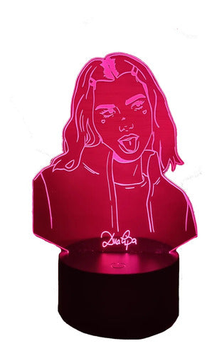 Lampara Led Dua Lipa Cantante Decoración Art Line