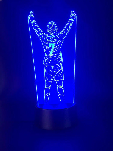 Lámpara Cristiano Ronaldo Celebra Ilusión Decoración Fan Art