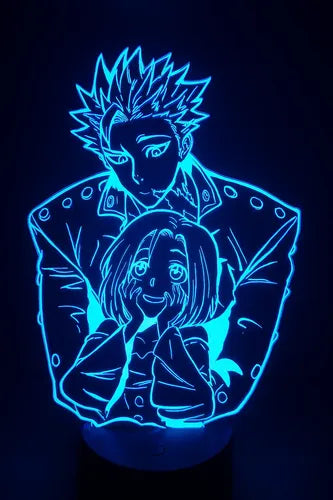 Lámpara Ban Y Elaine 7 Pecados Led Ilusión Decoración Fanart