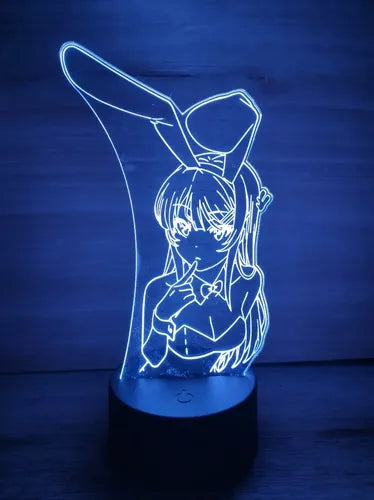 Lampara Led 3d Bunny Girl Mai Sakurajima Seishun Buta Yarou