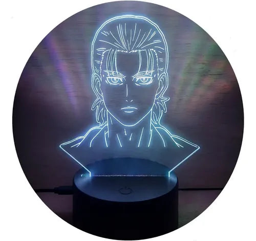 Eren Jaeger Lampara Led Ilusion 3d Shingeki No Kyojin Snk