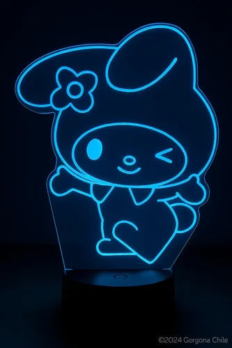 Lámpara My Melody Led Ilusión Decoración Fan Art Hello Kitty