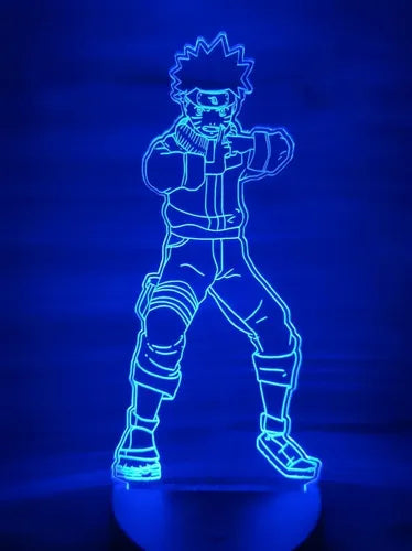 Lampara Led Ilusión 3d Naruto Uzumaki Decoración Anime
