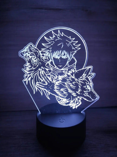 Lampara Led 3d Megumi Fushiguro Jujutsu Kaisen Decoración