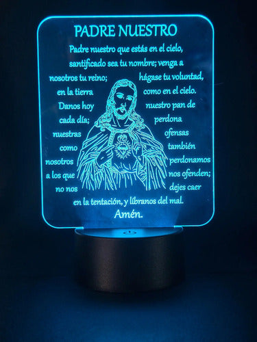 Oración Padre Nuestro Lámpara Led Protección Hogar