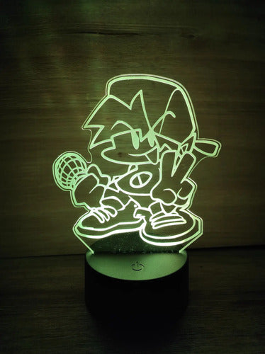 Lampara Led 3d Boyfriend Friday Night Funkin Fnf Decoración