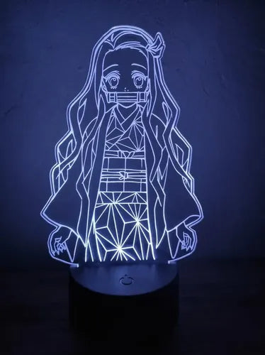 Lampara Led 3d Nezuko Demon Slayer Kny Envío Gratis