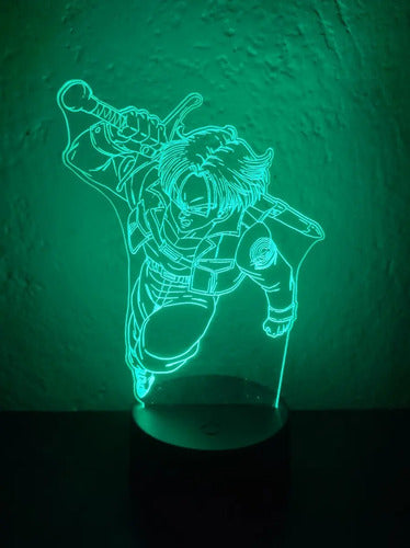 Trunks Dragon Ball Lámpara Led Ilusión 3d Anime Manga Fanart