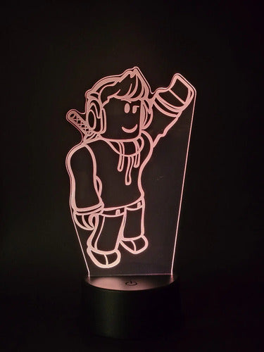 Lámpara Personaje Roblox Led Ilusión Decoración Fan Art