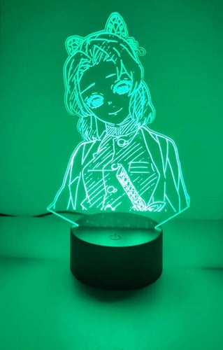Lampara Led 3d Shinobu Kocho Kimetsu No Yaiba