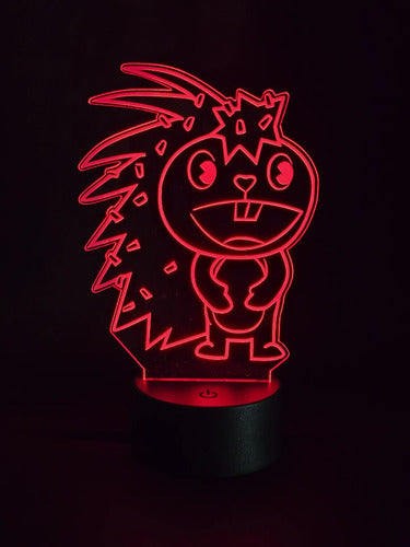 Lámpara Flaky Happy Tree Friends Led Ilusión 3d Decoración Flaky
