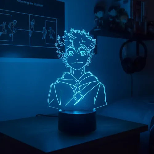 Lampara Led 3d Shoyo Hinata Haikyuu Decoración