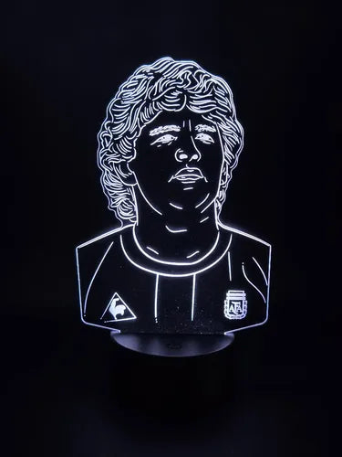 Diego Maradona Lampara Led Decoración Fan Art Edición