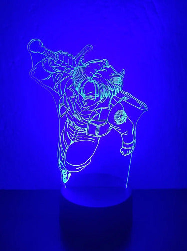 Trunks Dragon Ball Lámpara Led Ilusión 3d Anime Manga Fanart