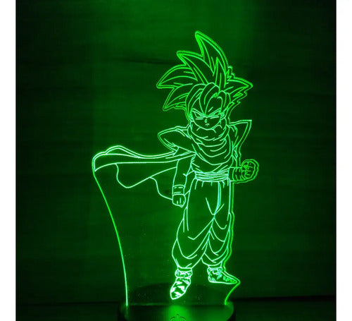 Lámpara Led Gohan Torneo Cell Dragonball Z Fanart Decorativa