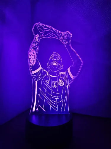 Lionel Messi Copa Argentina Fanart Lámpara Led Futbol