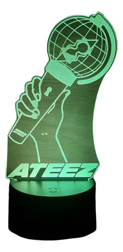 Ateez Lightstick Lightband Lampara Led Ilusion 3d Kpop Luz Negro