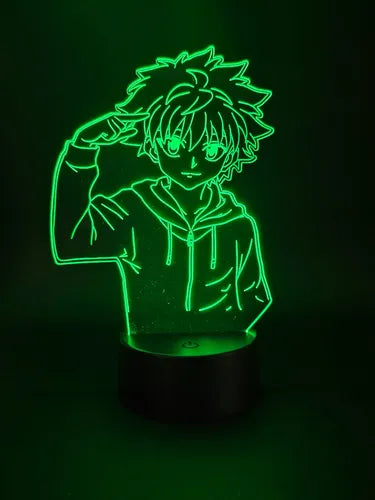 Lampara Led 3d Killua Zoldyck Hunter × Hunter Luz Decoración