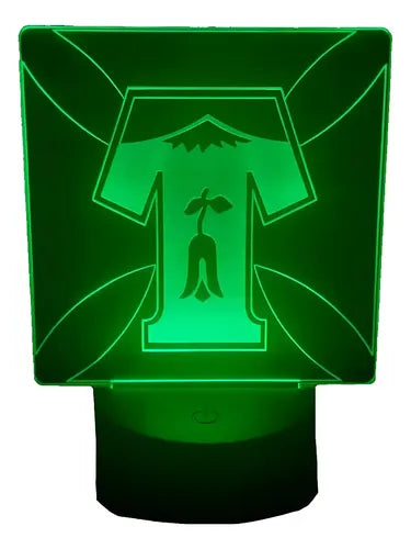 Equipo Fútbol Deportes Temuco Lampara Led Luz Ilusión 3d Negra