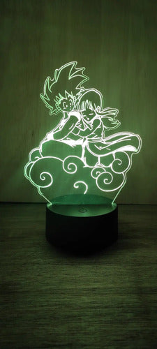 Lámpara Led Goku Y Milk Nube Dragon Ball Z Fanart Decorativa