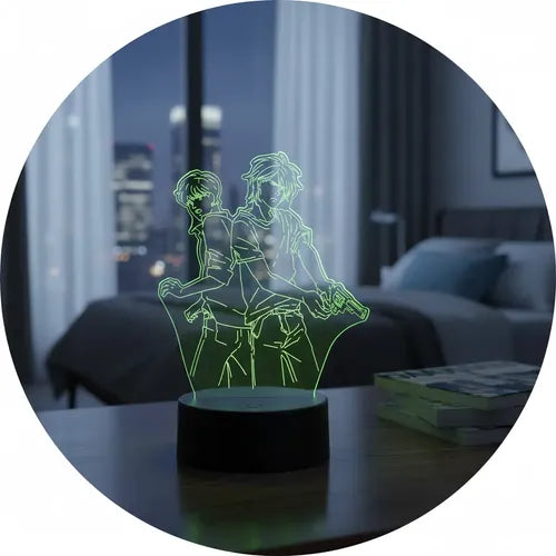 Banana Fish Lampara Led Ilusión 3d Eiji Y Ash Fan Art Manga