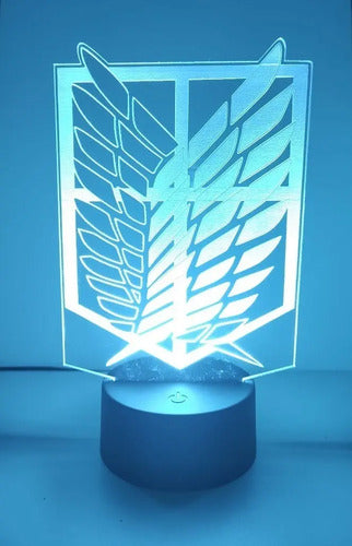 Lampara Led 3d Legión De Reconocimiento Shingeki No Kyojin