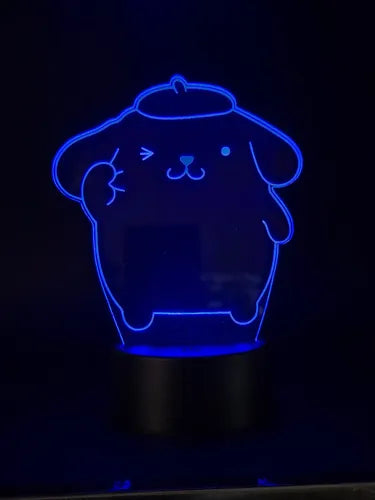 Pompompurin Lámpara Led Kawaii Fanart Serie Hello Kitty