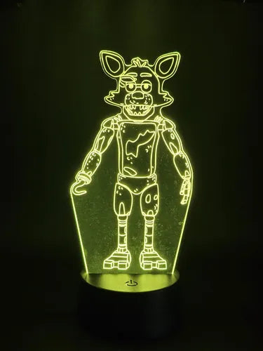 Foxy Five Nights At Freddy's Lámpara Led 3d Fnaf Led