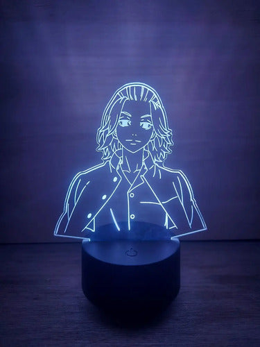 Lampara Led 3d Manjiro Sano Mikey Tokyo Revengers Anime
