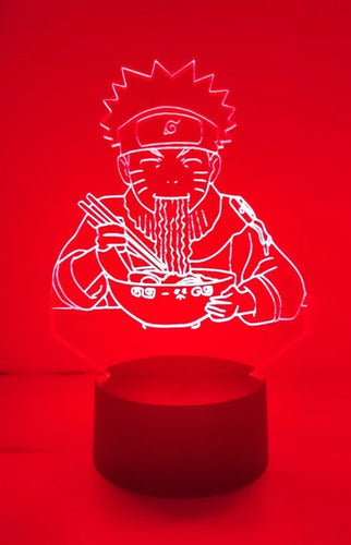 Lampara Led Ilusión 3d Naruto Ramen Decoración Anime