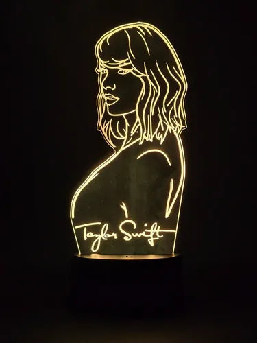 Taylor Swift Lampara Led 3d Cantante Decoración Fan Art