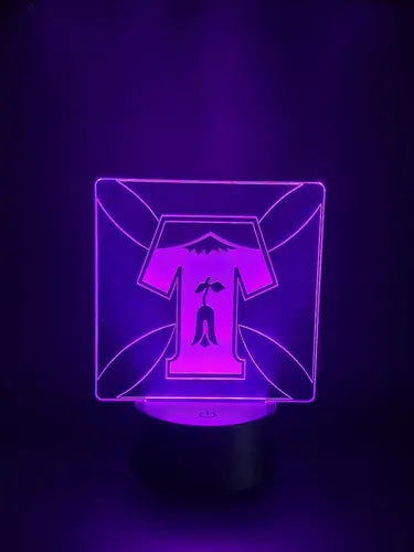 Equipo Fútbol Deportes Temuco Lampara Led Luz Ilusión 3d Negra