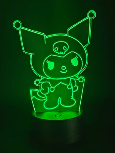 Lámpara Kuromi Hello Kitty Sanrio Led Decoración Fan Art