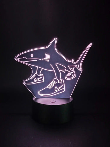 Lámpara Tralalero Tralala Led Ilusión Decoración Fan Art