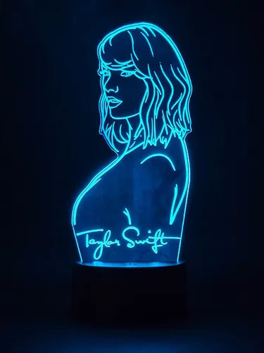 Taylor Swift Lampara Led 3d Cantante Decoración Fan Art