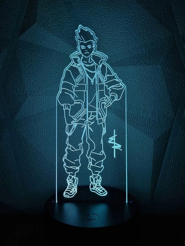 Cyberpunk David Martinez Lámpara Led Ilusión 3d Edgerunners