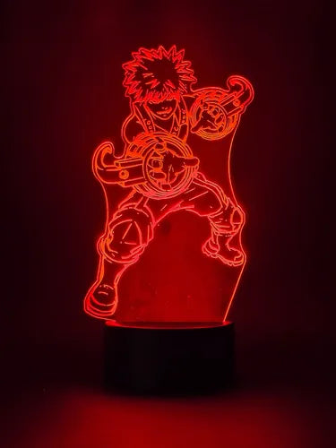 Bakugo Katsuki Lampara Led My Hero Academia Luz Decoracion Negro A