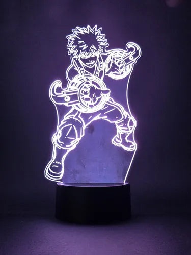Bakugo Katsuki Lampara Led My Hero Academia Luz Decoracion Negro A