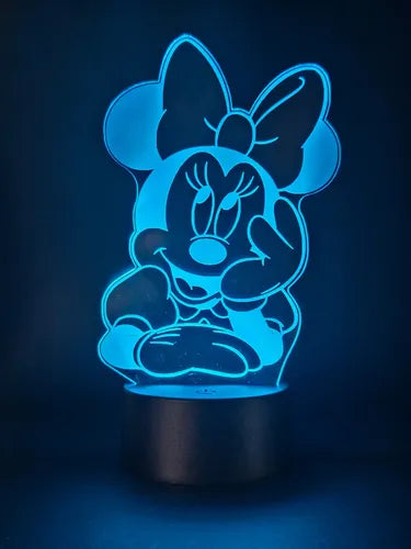 Lámpara Led Minnie Soñadora Fan Art Decorativa