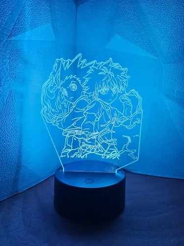 Lámpara Gon Y Killua Hunter X Led Ilusión Decoración Fan Art