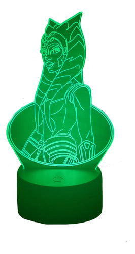 Lámpara Ahsoka Tano Star Wars Led Decoracion Fan Art