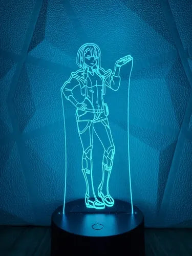 Cyberpunk Lucy Lámpara Led Ilusión 3d Edgerunners Fan Art