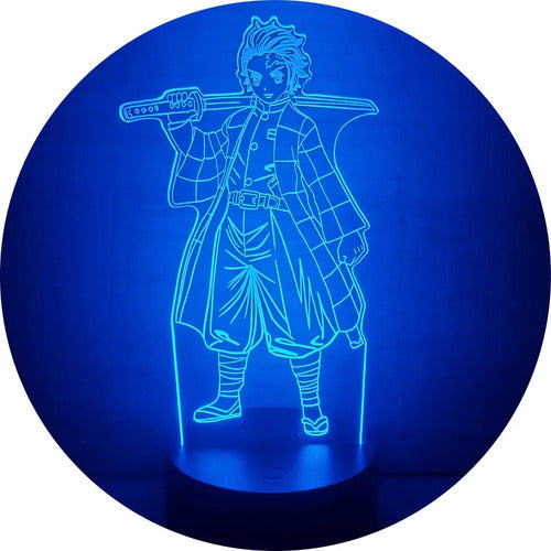 Lámpara Led Tanjiro Demon Slayer Kimetsu No Yaiba Art Line