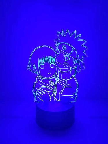 Naruto Y Hinata Lámpara Led Ilusión 3d Anime Manga Fanart