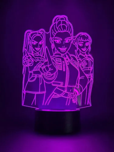 Lámpara Kpop Demon Hunter Led Decoración Fan Art