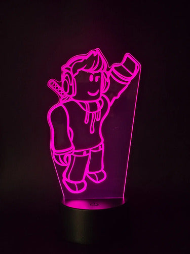 Lámpara Personaje Roblox Led Ilusión Decoración Fan Art