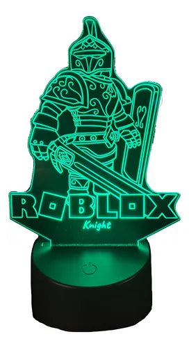 Lámpara Roblox Knight Juego Led Ilusión Decoración Fan Art
