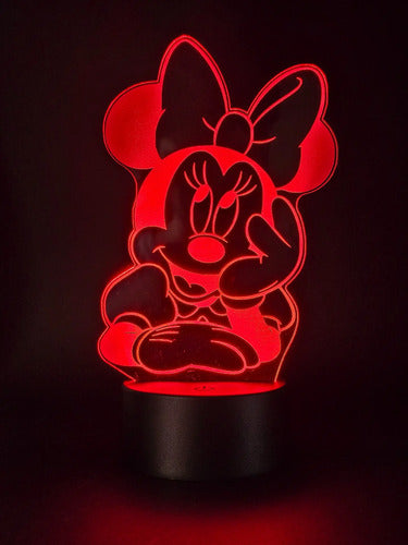 Lámpara Led Minnie Soñadora Fan Art Decorativa