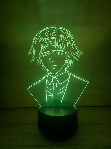 Kuroro Lucifer Chrollo Lampara Led Ilusion 3d Hunter X Hxh Negro Azul