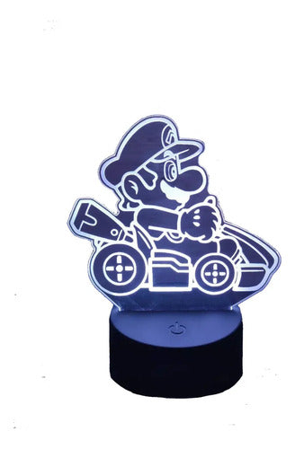 Lampara Led Ilusión 3d Mario Kart Decoración
